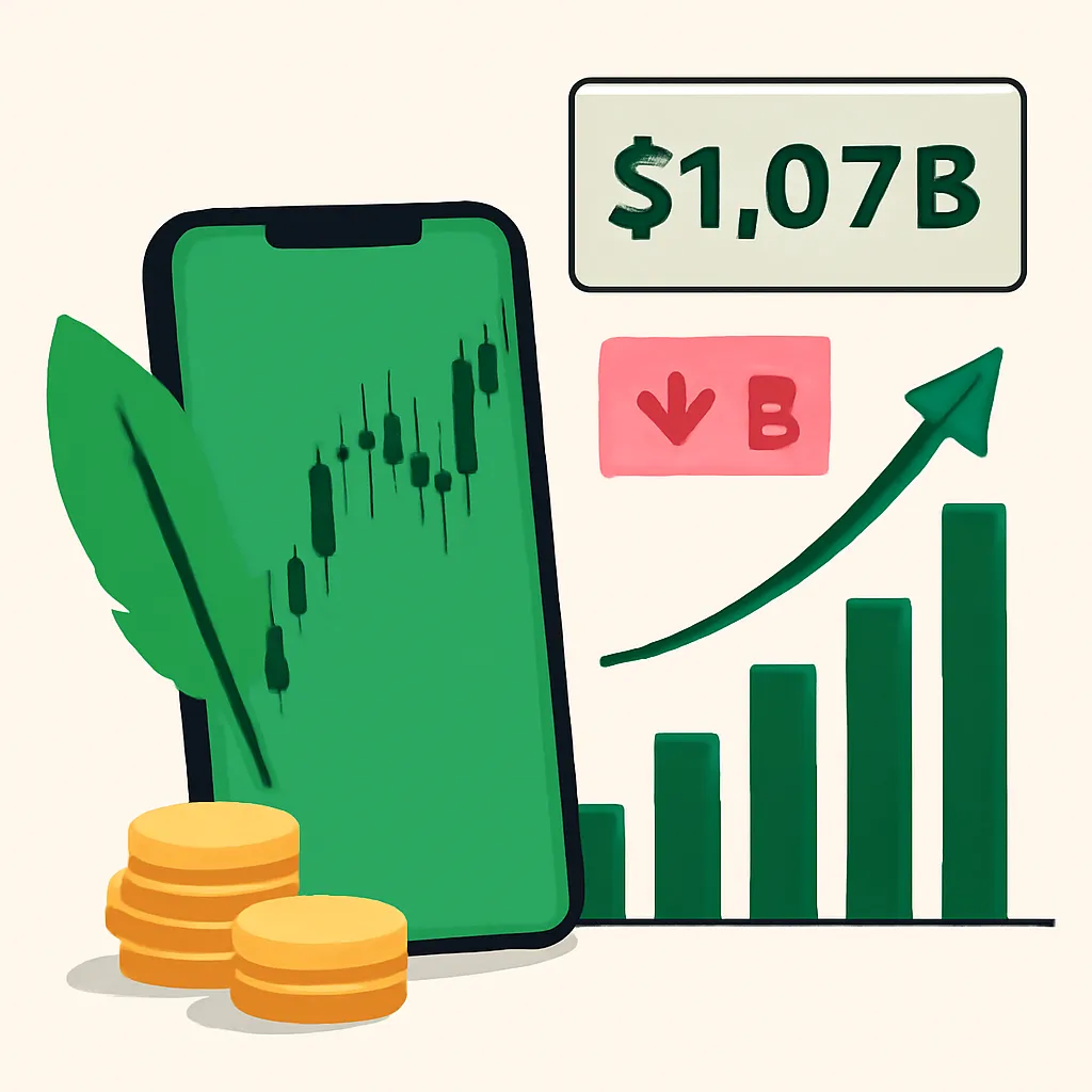 Robinhood Reports $1.07B Revenue as Prediction Markets Drive Growth Beyond Crypto
