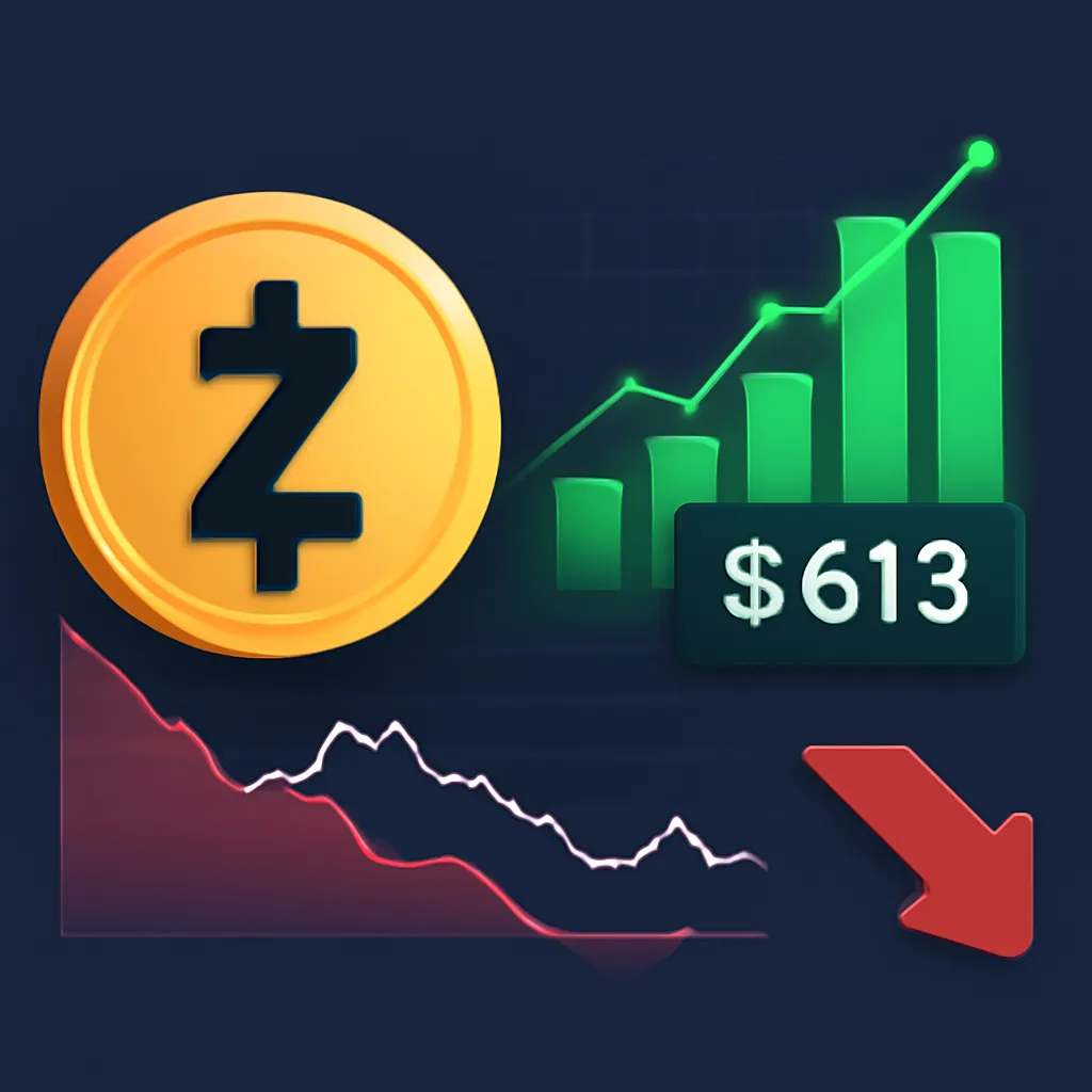 ZCash Reclaims $613 Despite $953M Crypto Liquidations