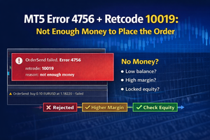 MT5 Error 4756 + Retcode 10019: Not Enough Money to Place the Order