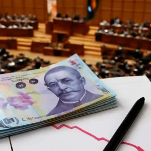 Romanian Leu Plummets to Record Low Before Confidence Vote