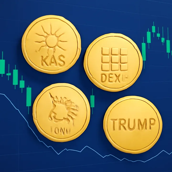 KAS, DEXE, UNI, and TRUMP Stand Out in Crypto Downturn