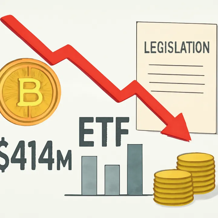 $414M Crypto ETF Outflows Reflect Market Sentiment Shift