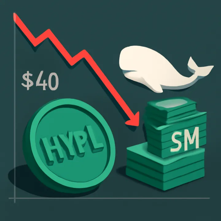 HYPE Token Drops Below $40 as Whale Takes $3M Position