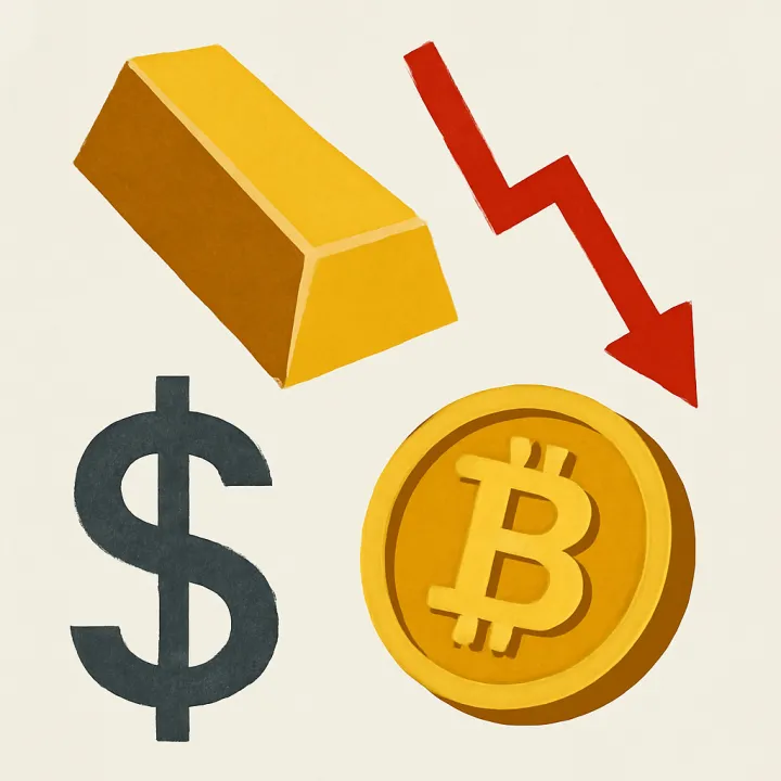 Gold Plummets 3.7% as Dollar Strengthens, Crypto Trades Shak