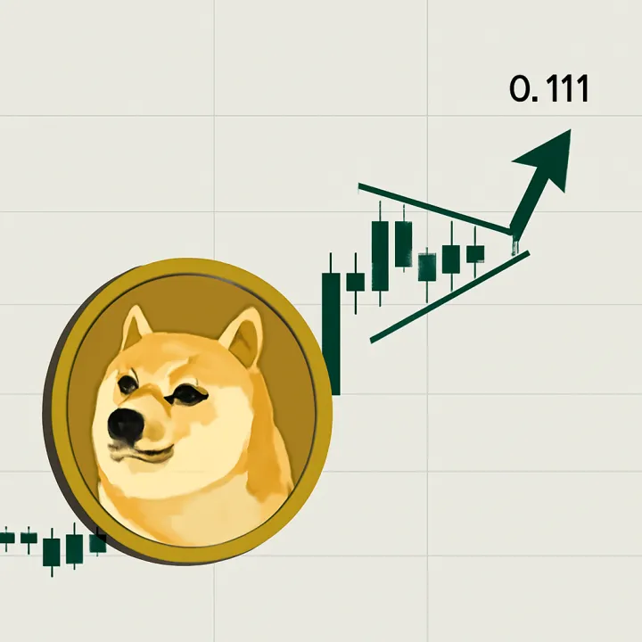 Dogecoin Eyes $0.111 with Bullish Pennant Formation