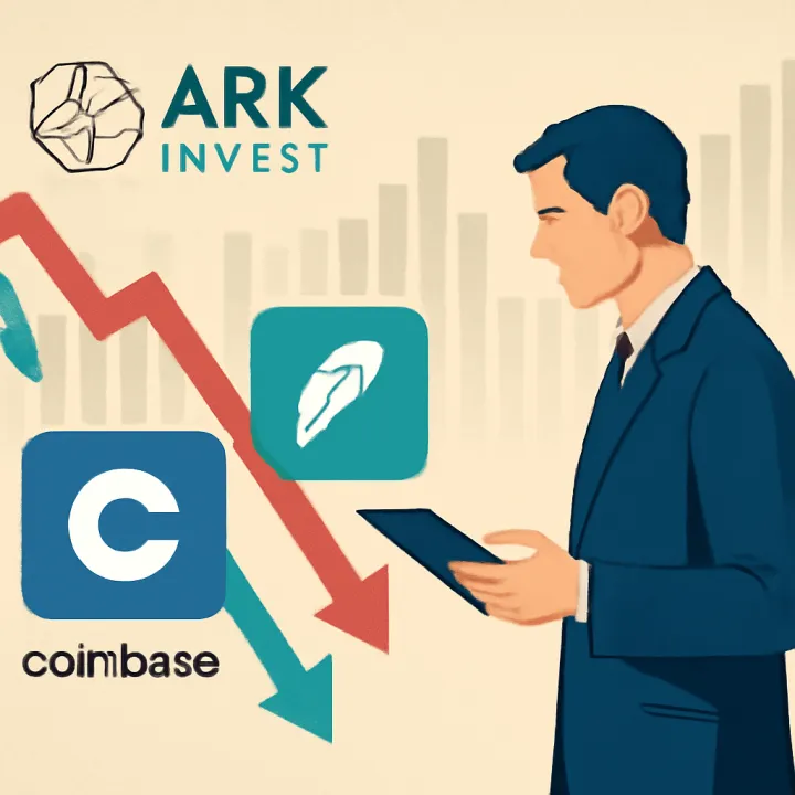 Ark Invest Boosts Coinbase and Robinhood Stake Amid Market L