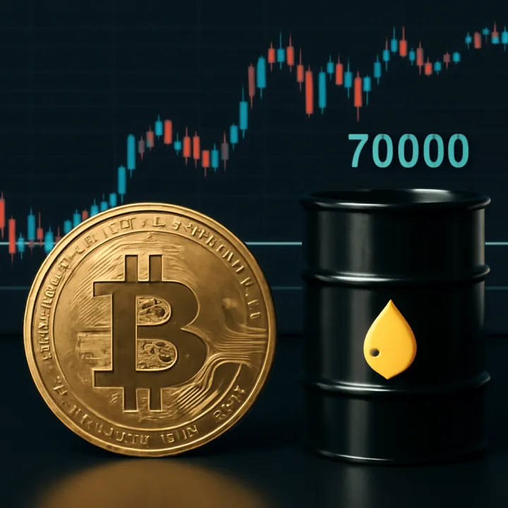 Bitcoin Steadies at $70K as Oil Prices Near $100 Mark