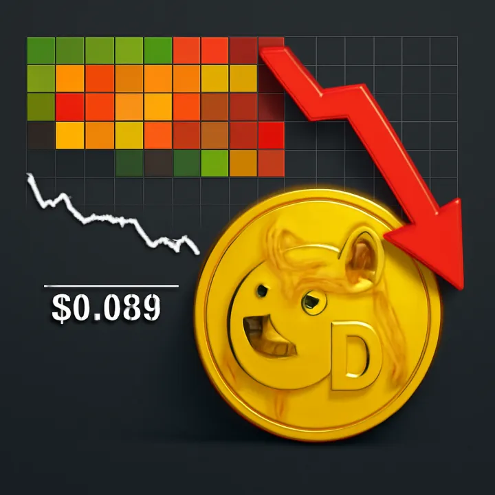 Dogecoin Tests $0.088 Support as Bearish Signals Emerge