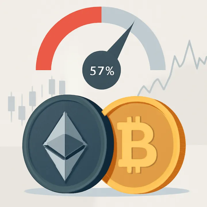 Polymarket Predicts 57% Chance of Ethereum Surpassing BTC