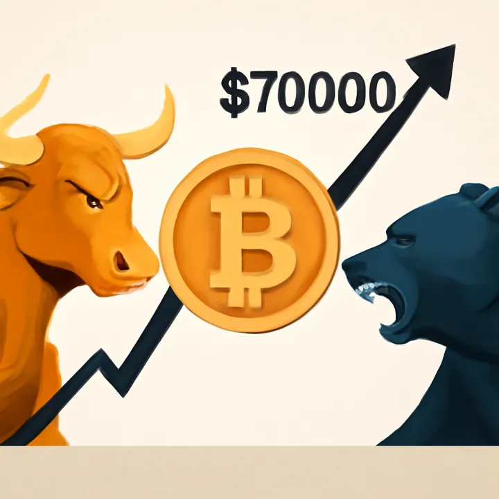 Bitcoin Teeters at $70K: FOMO and Institutions Impact Moves