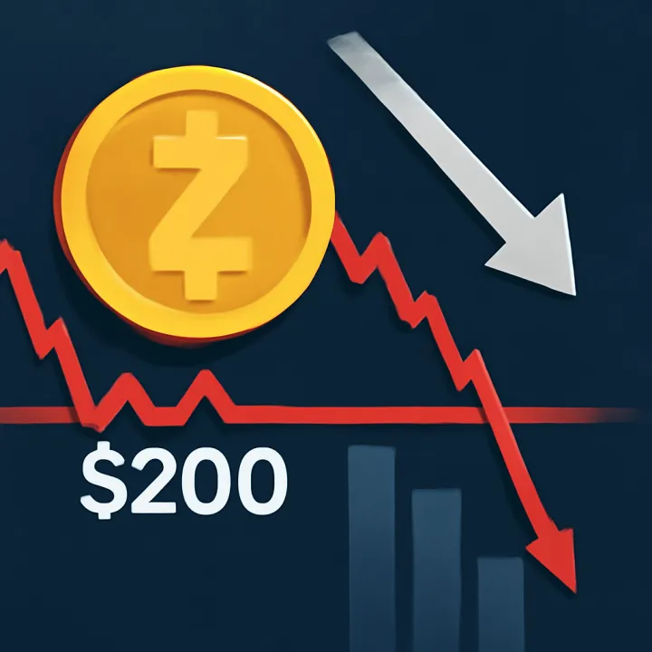 Zcash Faces $200 Support Amid 8% Drop, Analysts Caution