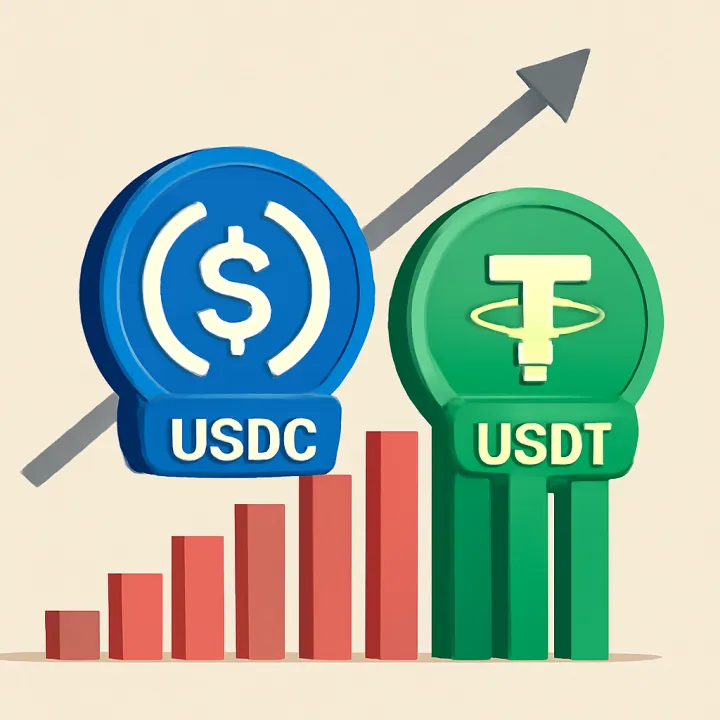 Stablecoin Usage Jumps 600%: USDC Competes with USDT