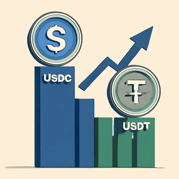 USDC Surpasses USDT in Adjusted Volume for First Time