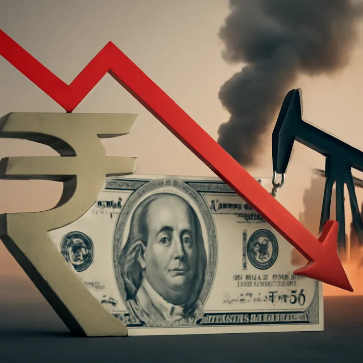 Indian Rupee Plunges to New Low Amid Oil Price Spike