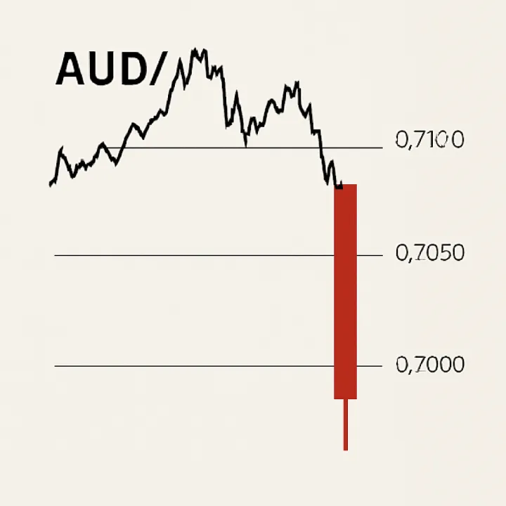 AUD/USD Tests Critical 0.7000 Level After 1% Drop