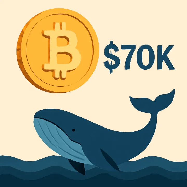 Bitcoin Nears $70K as Whale Activity Sparks Concerns