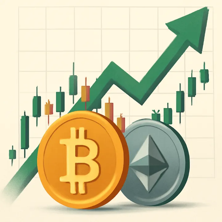 Bitcoin and Ethereum Surge Back to February Price Levels