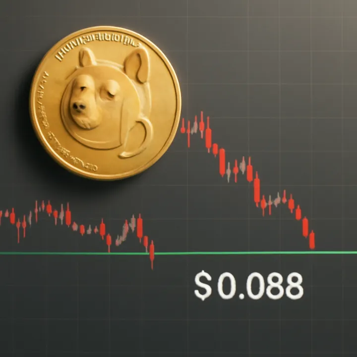 Dogecoin Tests Key Support at $0.088 Amid Market Fluctuatio