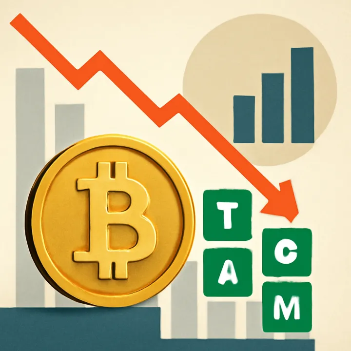 Bitcoin Sees Drop as Tokenized Stocks Near $1 Billion