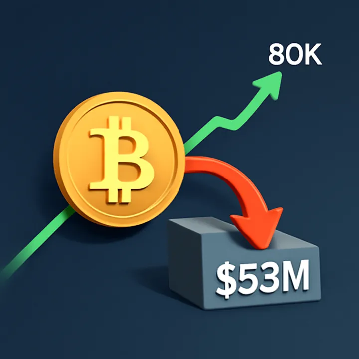 Bitcoin Approaches $80K Amid $53 Million Short Position