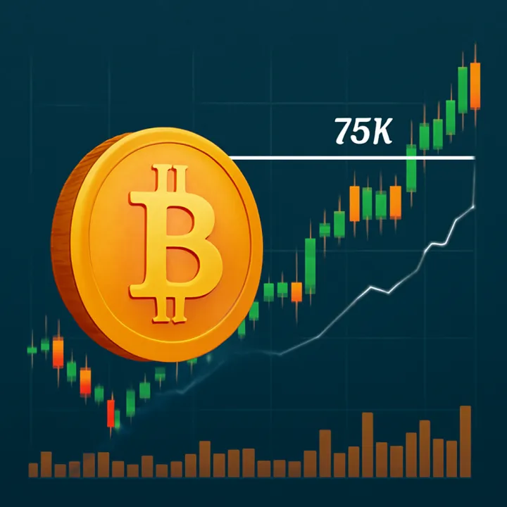Bitcoin Approaches $75K Resistance Amid Supply Dynamics