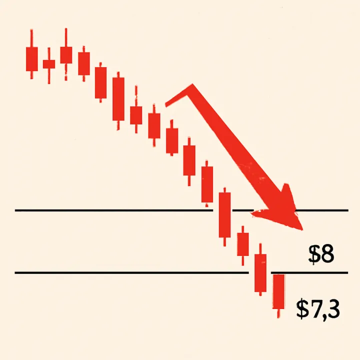 DEXE Plummets 15% Below Key Support Level of $8 After Declne