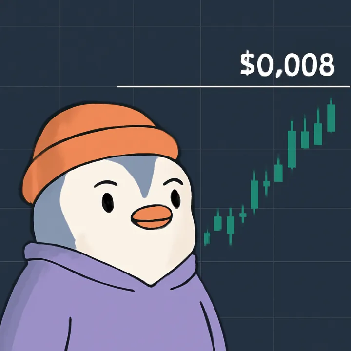 Pudgy Penguins Target $0.008 Resistance for Breakout