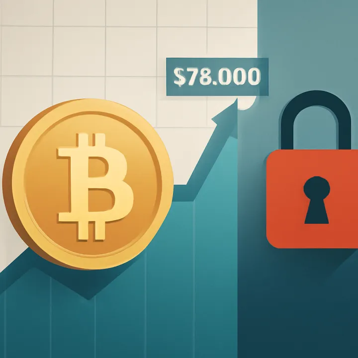 Bitcoin Approaches $78,000 as Russia Tightens Crypto Rules
