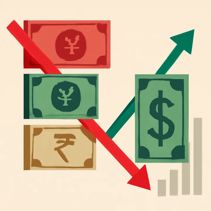 Asian Currencies Drop as Dollar Climbs on Tensions