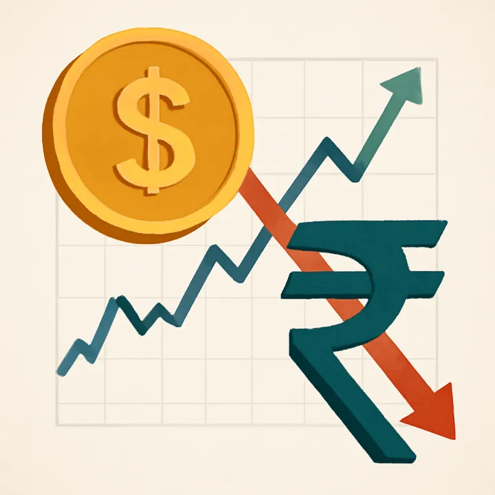 Indian Rupee Declines as Dollar Demand Surges Post Gold