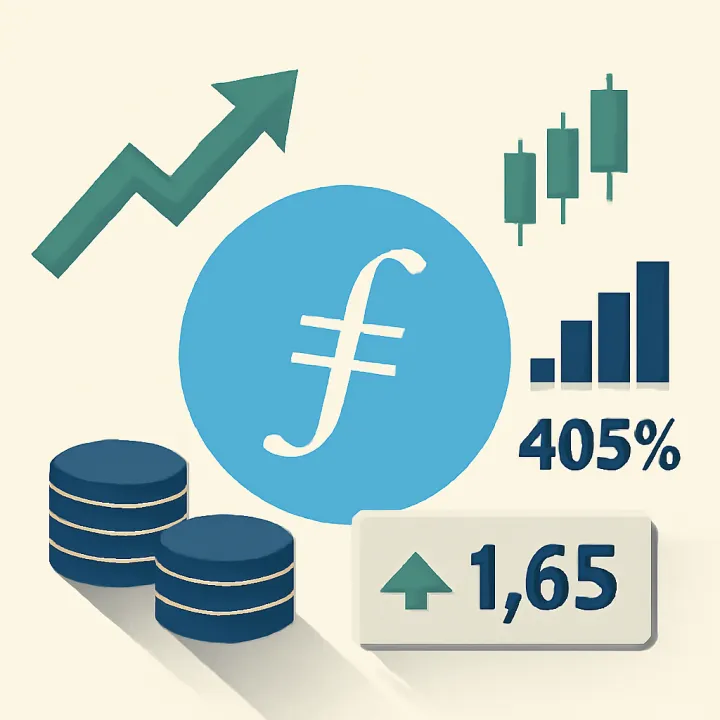 Filecoin Targets $1.65 as Trading Volume Jumps 405%