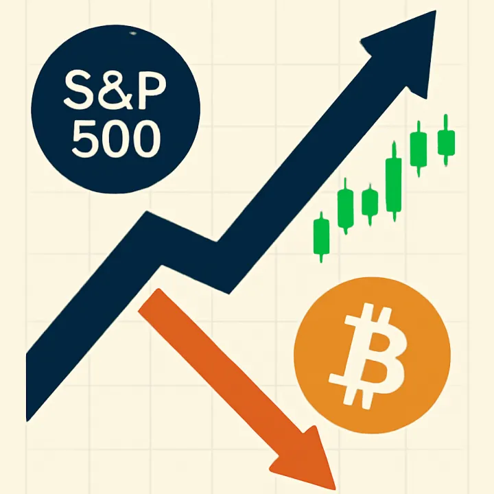 Bitcoin Underperforms as S&P 500 Nears All-Time High