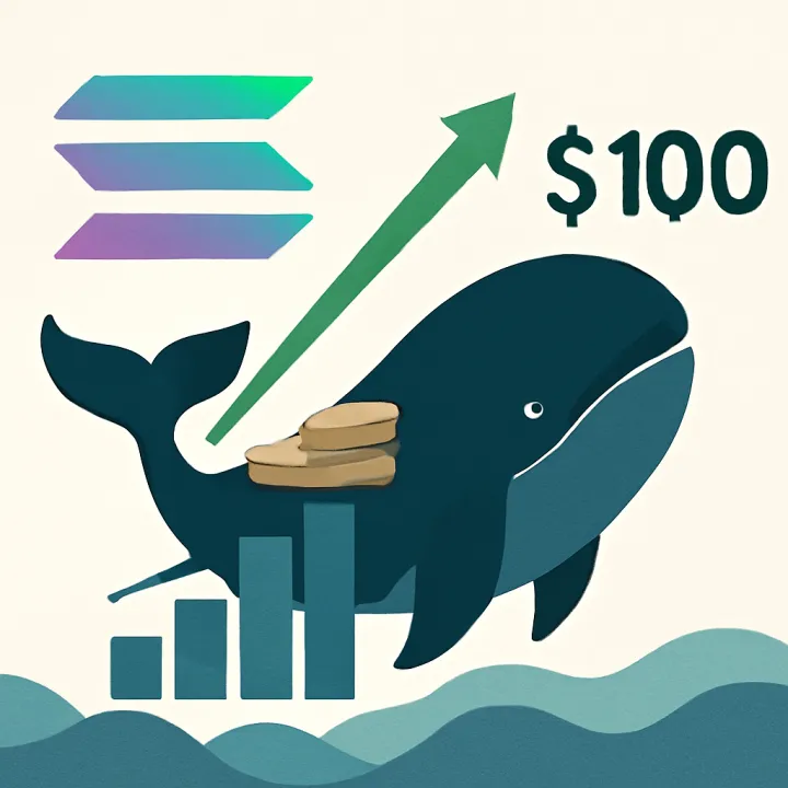 Solana Whale Installs $7.5M Bet to Target $100 Price
