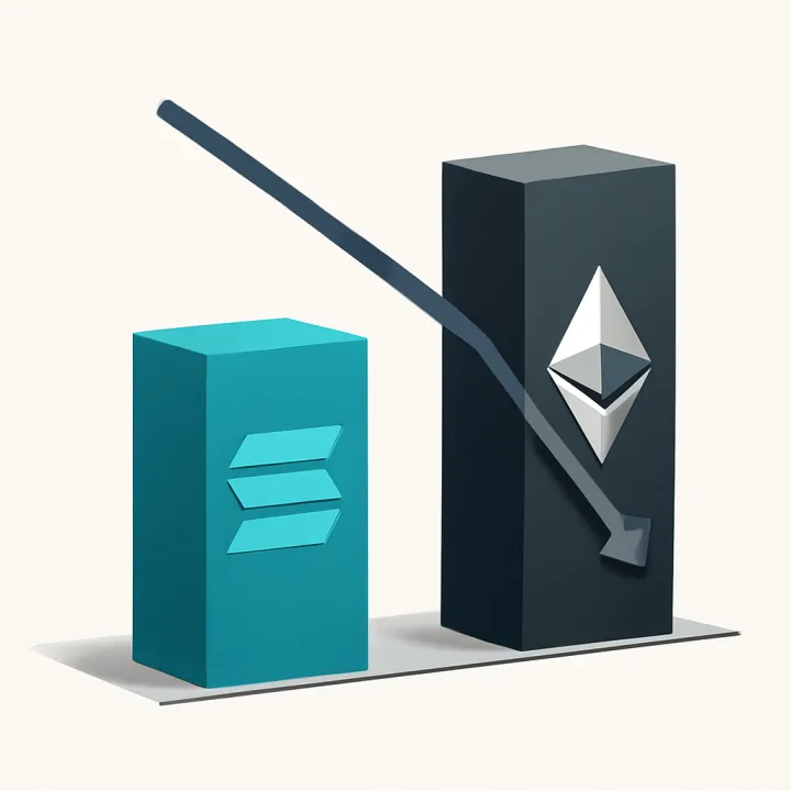 Solana DEX Volumes Hit Yearly Low at 94% of Ethereum