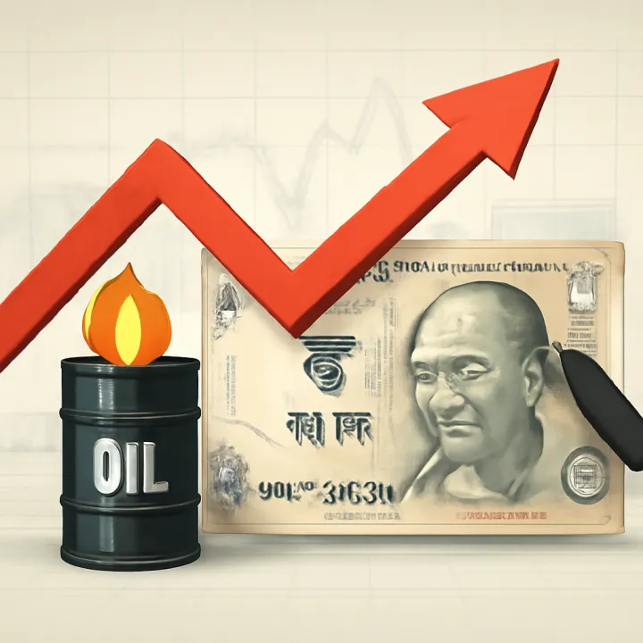 Indian Rupee Plummets as Oil Prices Rise and Outflows Grow