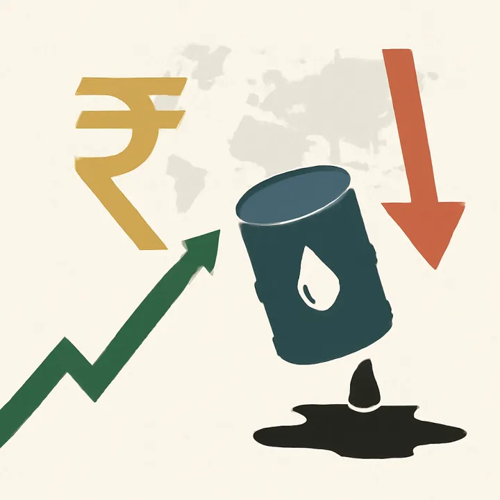 Rupee Rises as Oil Prices Fall on U.S.-Iran Negotiations