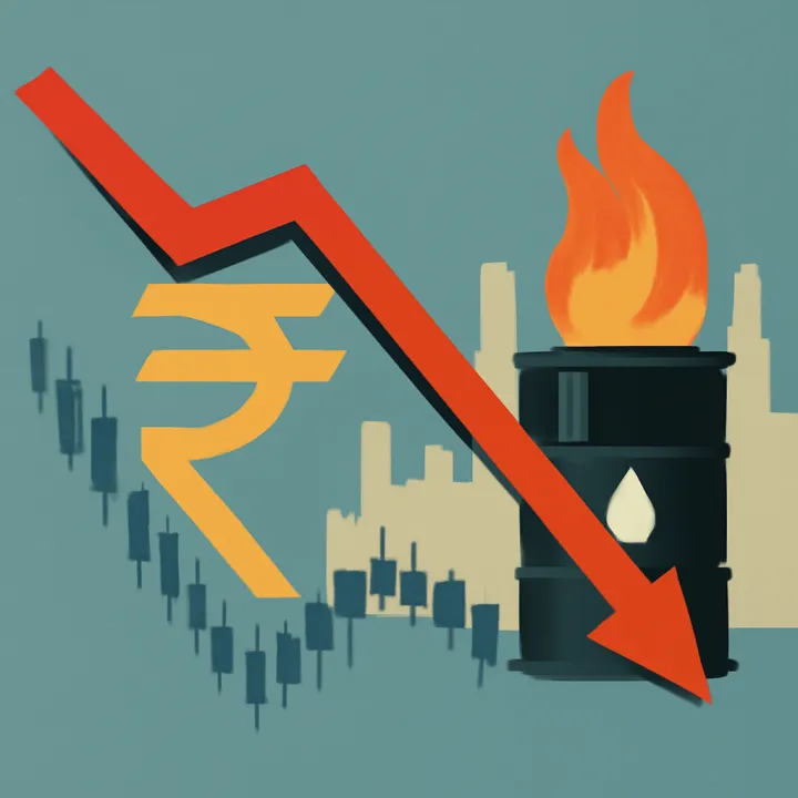 Rupee Hits Record Low as Oil Prices Surge from Tensions